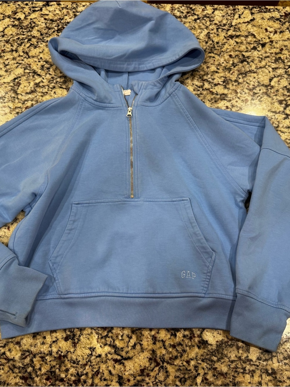 GAP kids Sky Blue Quarter-Zip Hoodie Kids 12/XL